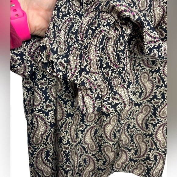 Banana Republic Women’s Long Sleeve Paisley Blouse Size Medium - Picture 4 of 11